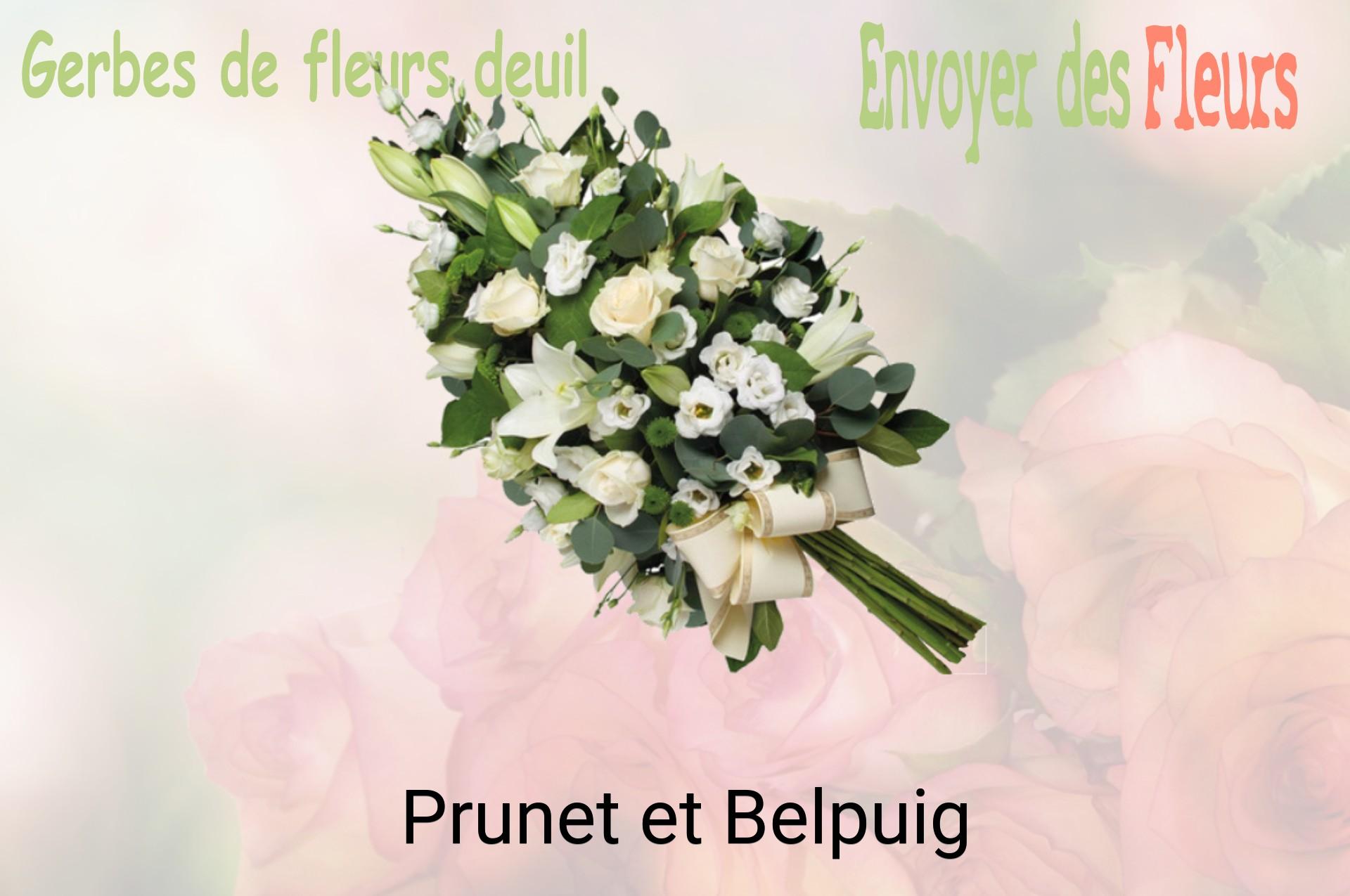 Gerbe de fleurs de deuil livrée à Prunet-et-Belpuig